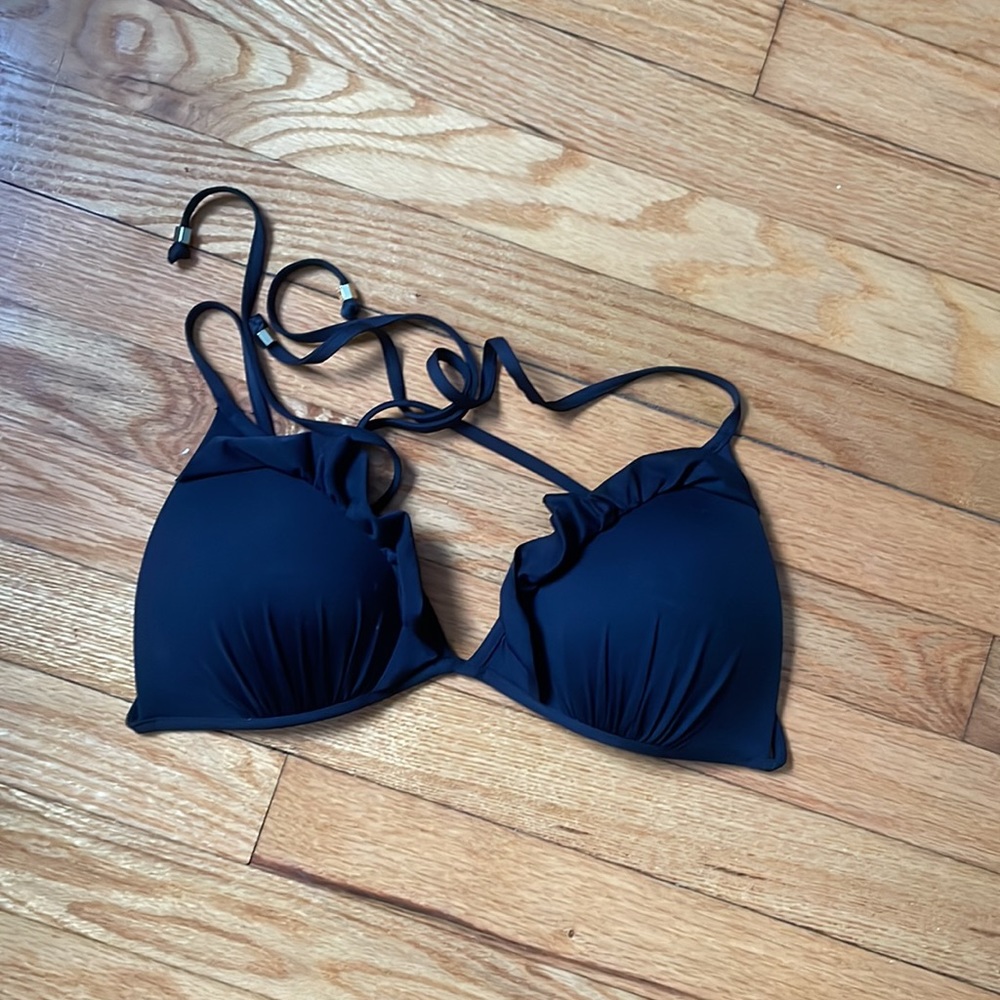 Black Ruffled H&M Bikini Top - Picture 2 of 9